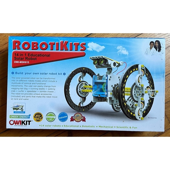 OWI Kits Robotikits 14 in 1 Educational Solar Robot STEM Building Toy - Picture 1 of 3